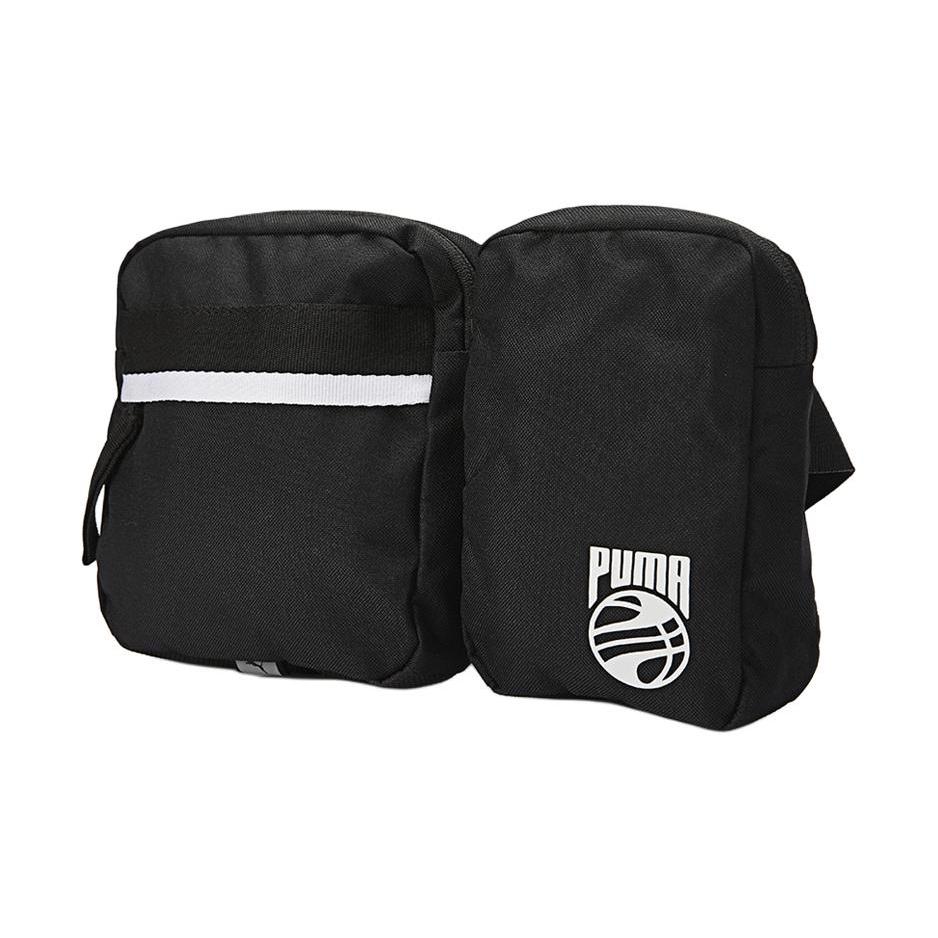Puma Basketball Waist Bag Fabric Regular Unisex Couple Black Unisex bags 07826301