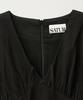 Seteo (W) Shirred Cotton Dress Black