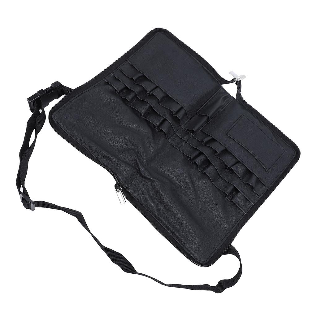 Cosmetic Makeup Brush Bag PU Makeup Brush Belt Professional Pocket for Beauticians