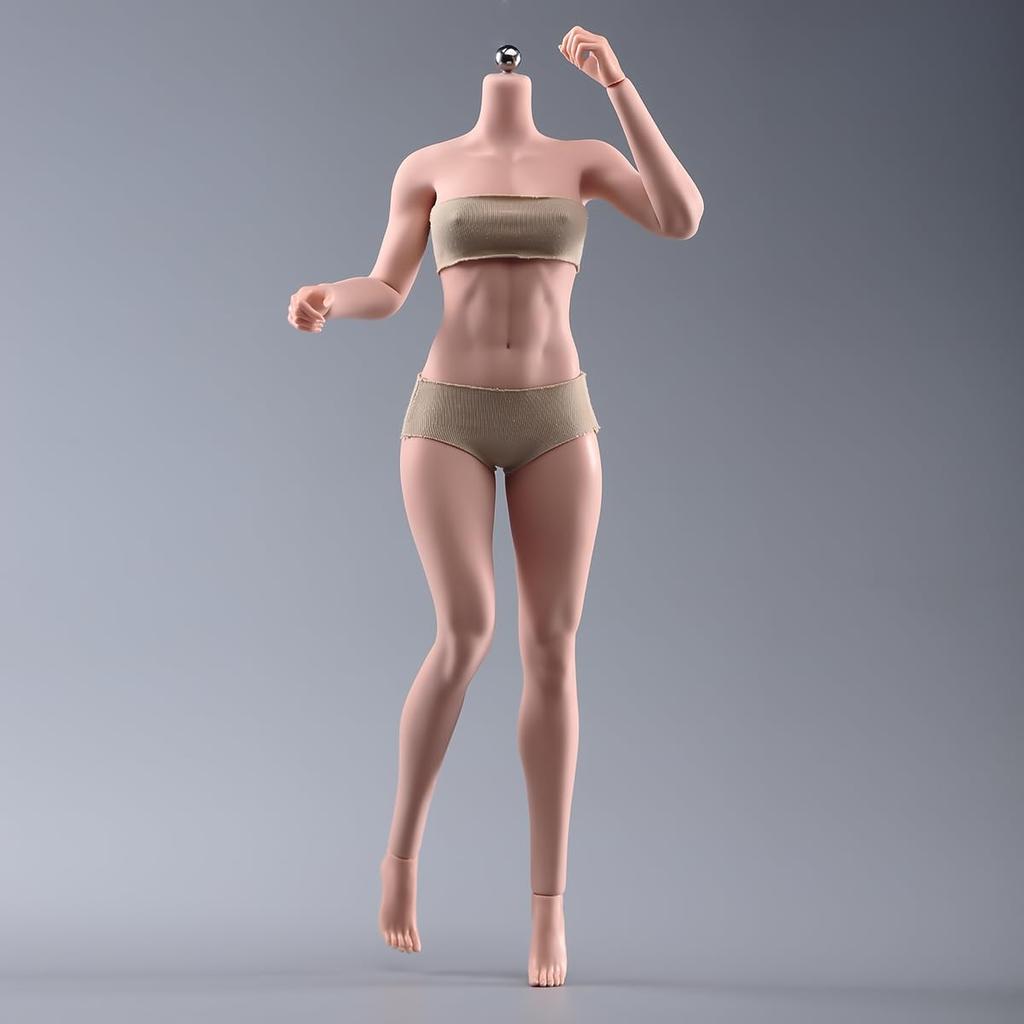 Scale Seamless Female Figure 12 Inch Super Flexible Steel Frame Construction Silicone Smooth Skin Miniature Action Figure Doll with Detachable Feet