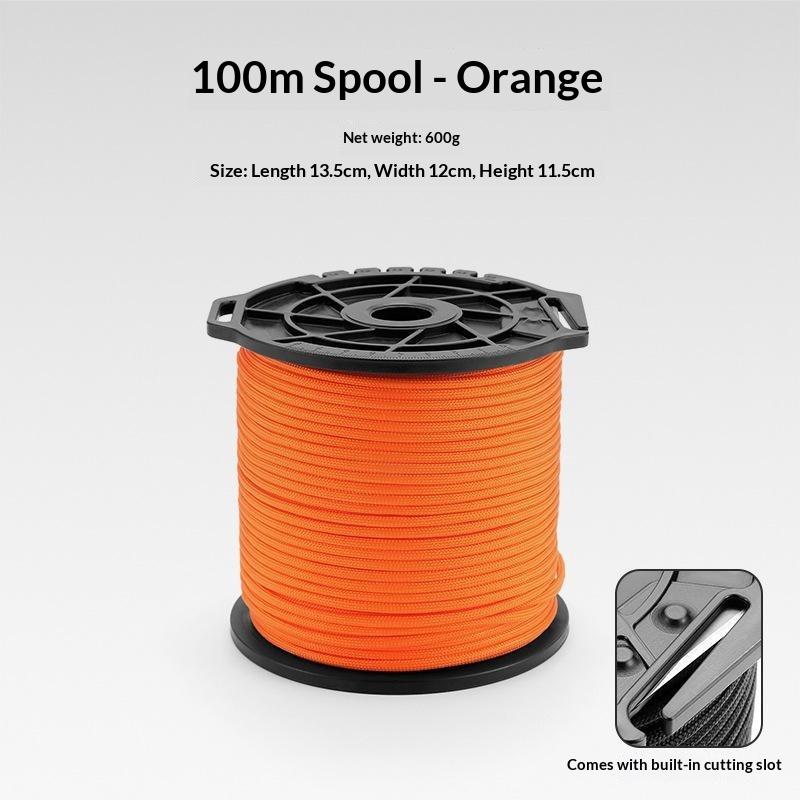 9-Strang Paracord Seil 100m Rolle Geflochtene Outdoor Camping Zelt Abspannleine Strapazierfähige Lanyard Für Wandern Überleben DIY Bastelgebrauch