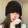 Korean Style Knit Hat Women Winter Warm Ear Protection Beanie Versatile Slimming Hat
