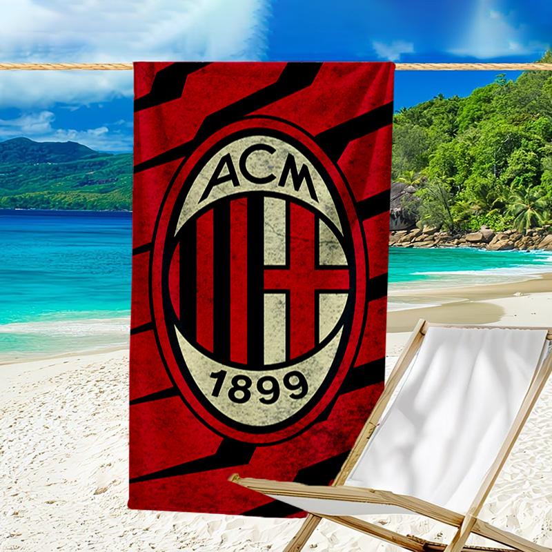 Milan Football club Printed Beach Towel, Super Soft Microfiber, Perfect Gift Birthday, for Pool, Beach, Travel, for family and friends