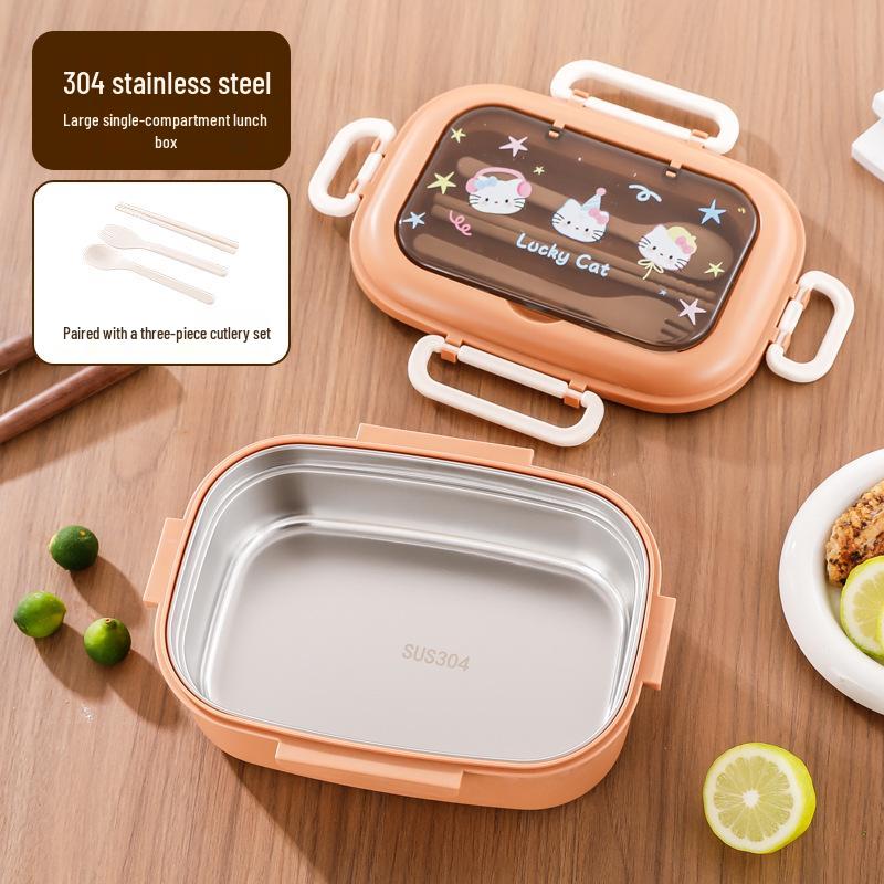 304 Stainless Steel Insulated Microwaveable Bento Lunch Box for Kids with Dividers