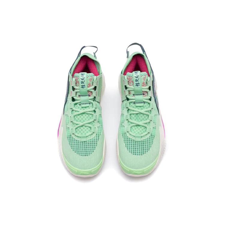 New LiNing Badfive 2 Low Cushioning Anti Slip And Wear Resistant Coverage Support Low Top Basketball Shoes Emerald Green ABFR005-10
