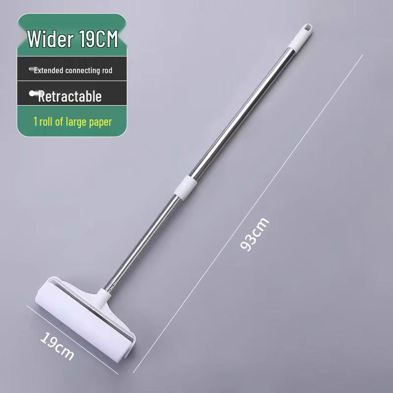 Long-Handled Lint Roller Brush for Hair Cleaning with Tearable Paper