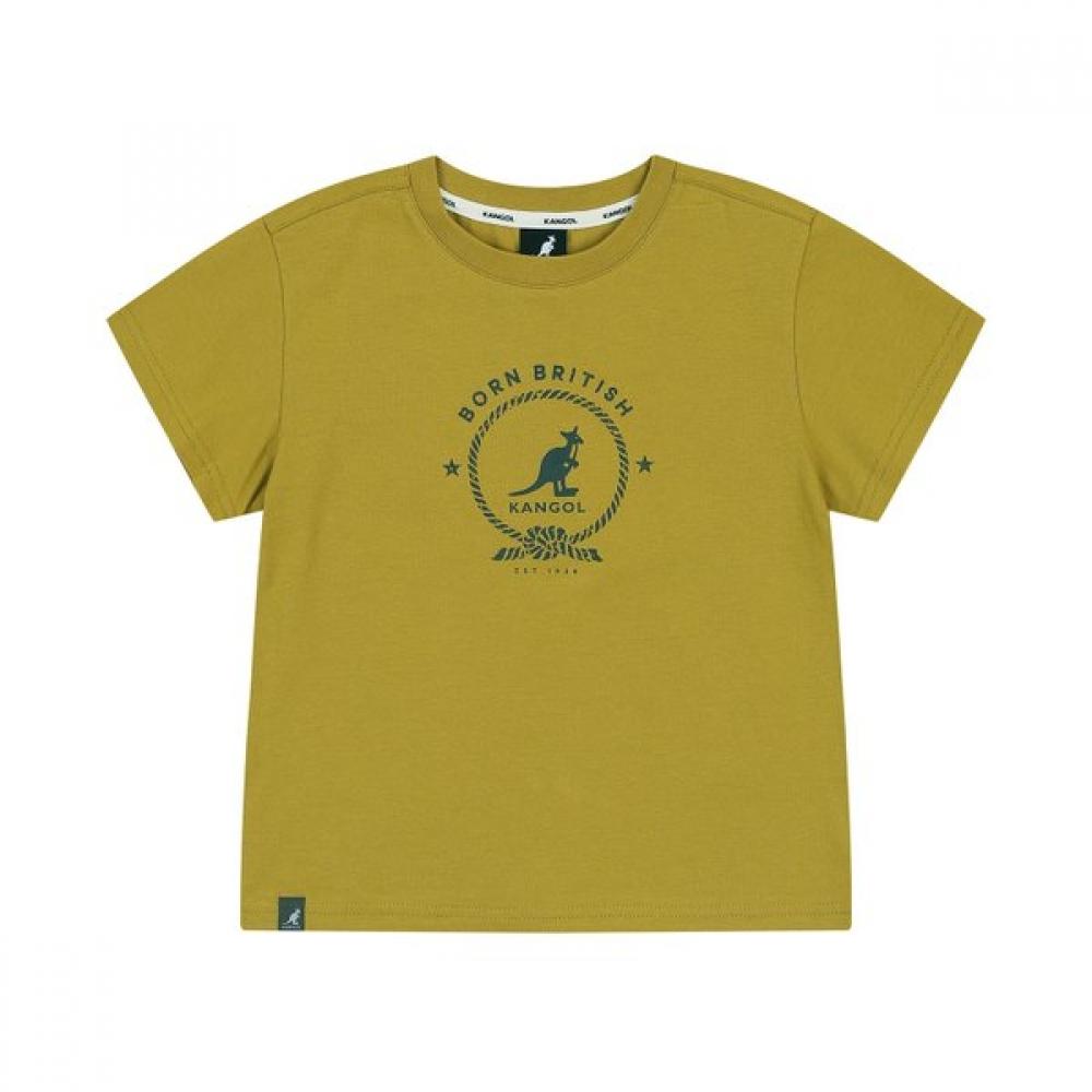 Kangol Kids Rope Graphic T shirT Khaki  asbcrT01240kh Khaki/100