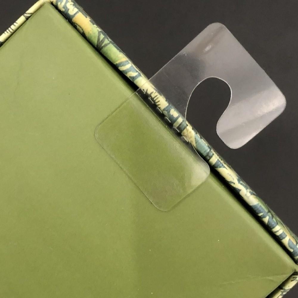 100PCS PET Plastic Adhesive Hang Tabs Transparent Retail Packaging Hook Shelving Pegboard