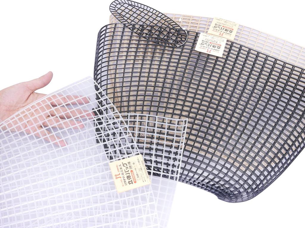 Hamanaka Bag Molding Net Series, Knitted 3D Bag, Approx. 45cm Wide X 28.5cm Deep, White, H202-348-1