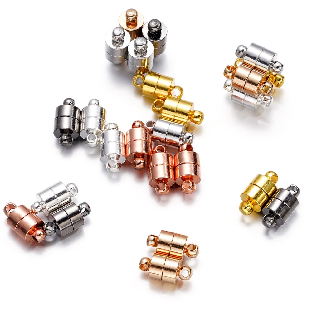 5pair Strong Magnet Round Separable Connected Clasps Beads Charms For DIY Leather Cord Bracelet Buckle for Jewelry Making