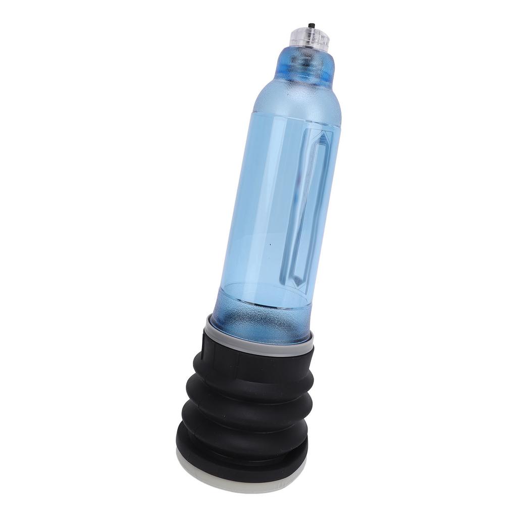 Manual Penis Vacuum Pump Transparent Cylinder Rehabilitation Training Safe Penis Extend Pump for Men Blue