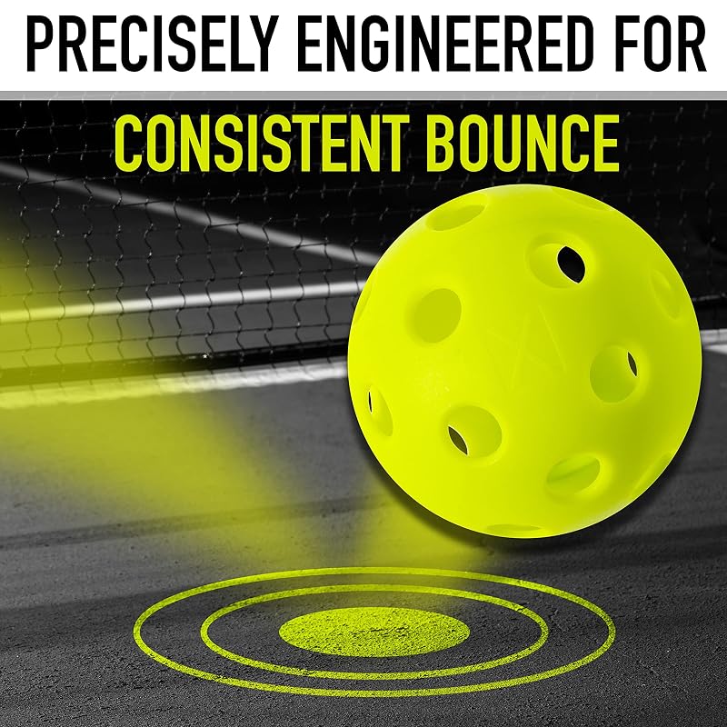 Franklin Sports X-26 Indoor Pickleball - Indoor Court Pickleball Balls - USA Pickleball (USAPA) Approved Tournament Pickleball - 12-Pack Pickleball -