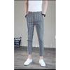 2024 Men's Korean Style Slim-Fit Striped Casual Nine-Point Pants