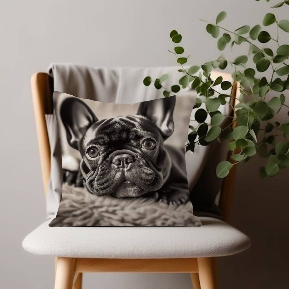 Cute Pet Mini French Bulldog Cushion Cover Decorative Pillow Sofa Home Decor Case Pillow Cases