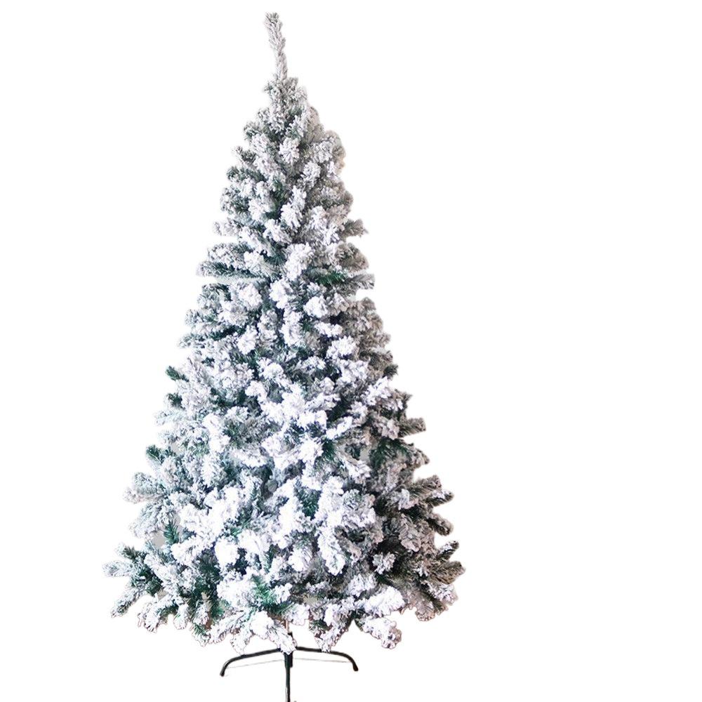 Snowfall White Flocked Christmas Tree - 1.2/1.5/1.8/3m Bare Tree for Home Decoration