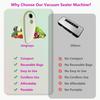 Sealer for Food with 20 Reusable Bags,Portable Rechargeable Powerful Compact Vacuum Sealer Machine for Kitchen &