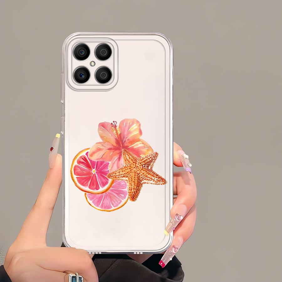 Case for Honor 90 Lite X8b X8a X9a X7b X8 X9b Soft Phone Cover Fruit Flowers