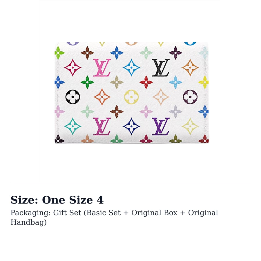 LOUIS VUITTON X Takashi Murakami Collaboration SLIM Coated Canvas Card Holder Card Holder Women's White M27495
