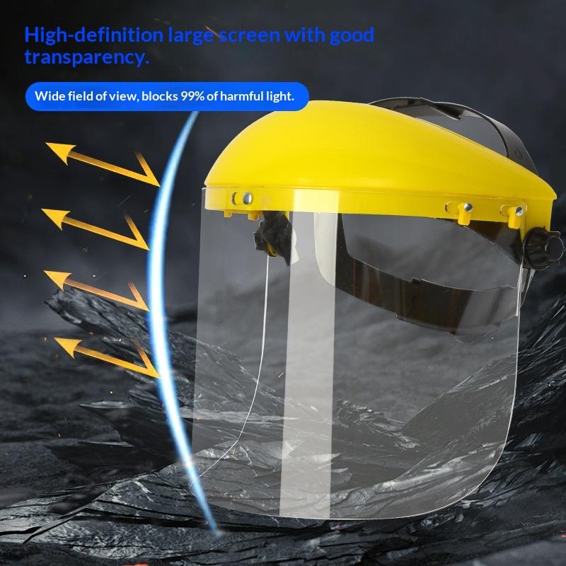Safety Hard Face Shield Protective Face Mask With Adjustable Head Strap Safety Hard Full Face Mask