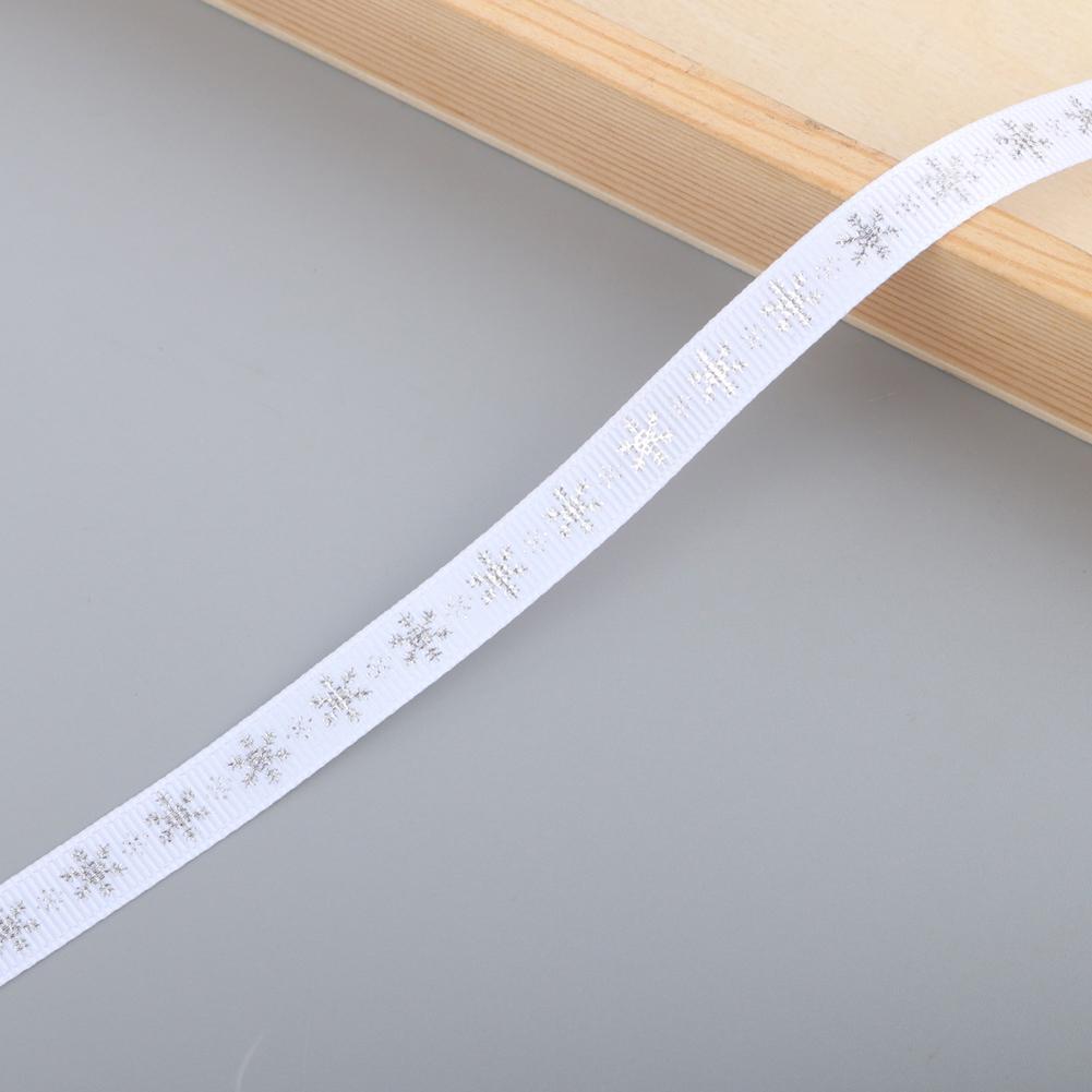 5 Meter 10mm Julgran Snöflinga Mönster Förpackningsband Juldekor