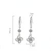 Sace Gems Micro-inlaid Zircon Earrings Women's Rotating Clover Earrings Simple Personality Ear Hook Windmill Earrings Earrings.
