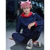 Anime Tokyo Itadori Yuji Cosplay Costume with Hooded Pants For Halloween Outfit School Carnival Uniform