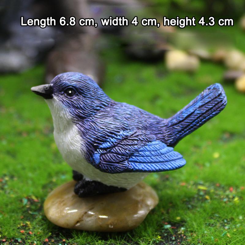 Simulation Birds And Birds' Nests Ornament Resin Faux Gardening Bonsai Decoration Accessories Figurines & Miniatures FU