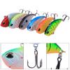 6PCS VIB Vibration Plastic Built In Steel Ball Lifelike Artificial Bait Fishing Lure Swimbait