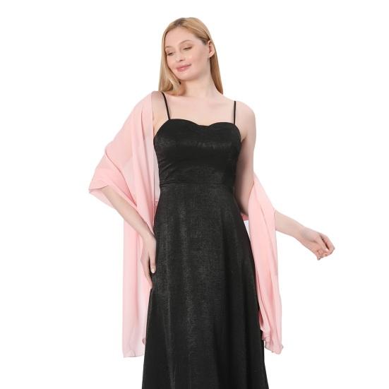 Sciarpa Sottile in Chiffon Monocolore per Abito da Sera Sposa Damigella d'Onore Abito da Sposa Cheongsam Sciarpa da Festa