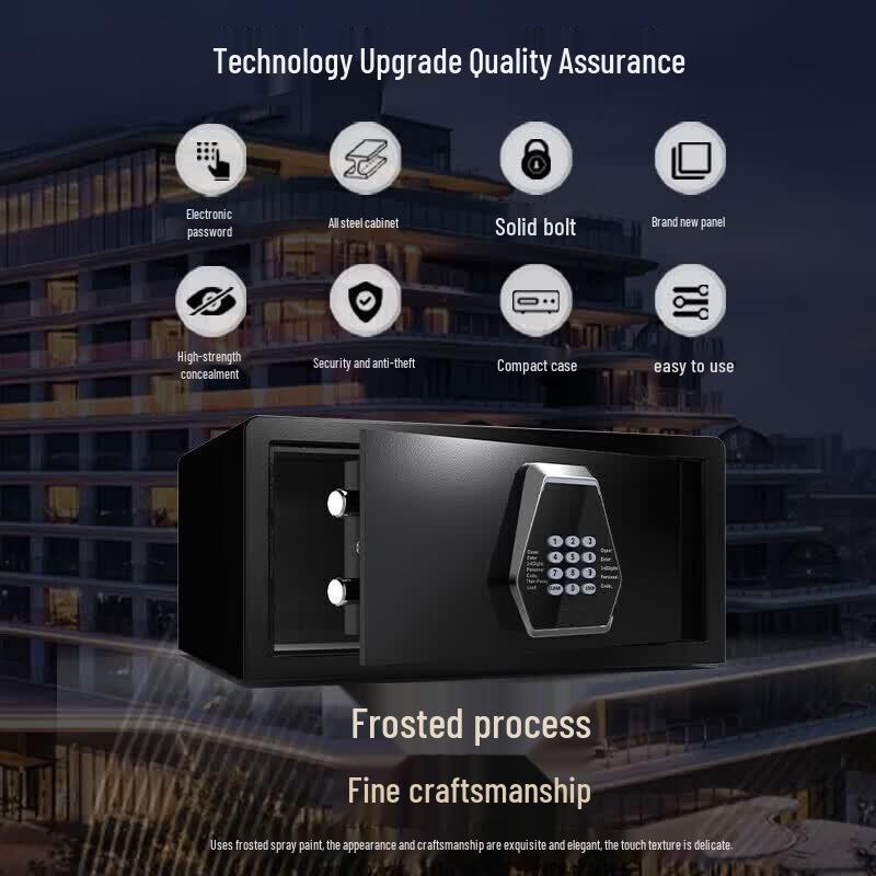 TIGER Compact Digital Safe with Password, Key, and Fingerprint Access