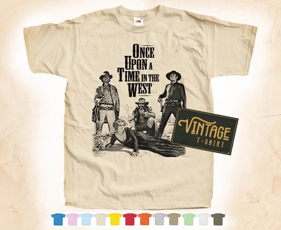 Black Print Once Upon A Time In The West T-SHIRT Tee Vintage Poster S-5XL M