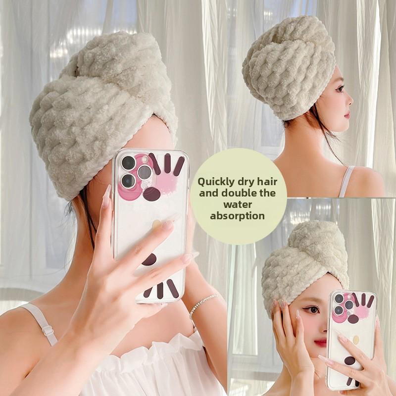 Thickened Edging Face-washing Headband for Makeup Application and Removal Absorbent Hair-drying Cap