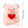 Peluche Simulation Pig Doll Toys Hug Red Heart Stuffed Pig Plushie Doll  Birthday Parties