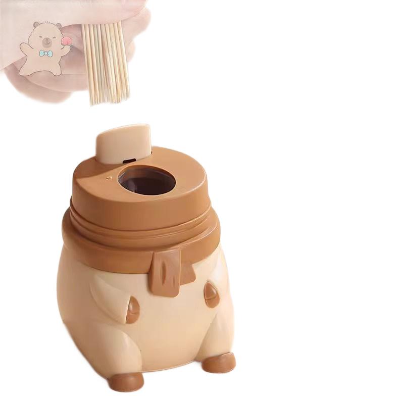 Pressing Style Capibala Cute Household Toothpick Tube