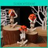 Pumpkin Head Skeleton Figurine For Halloween Home Decor And Holiday Season