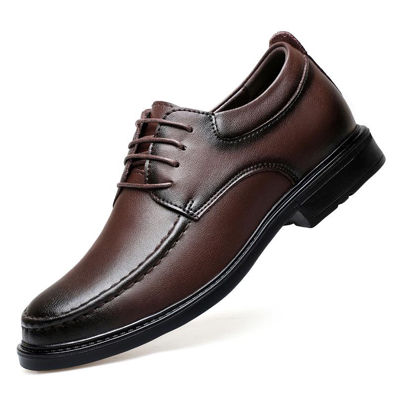 Men s Large Size Height-Increasing Leather Shoes - Business, Casual, Wedding, Fashionable All-Season Footwear 38