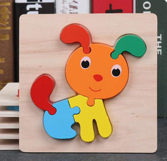 Wooden 3D Puzzle for Toddlers (1-3 Years) - Early Education & Intellectual Development Toy for Boys and Girls