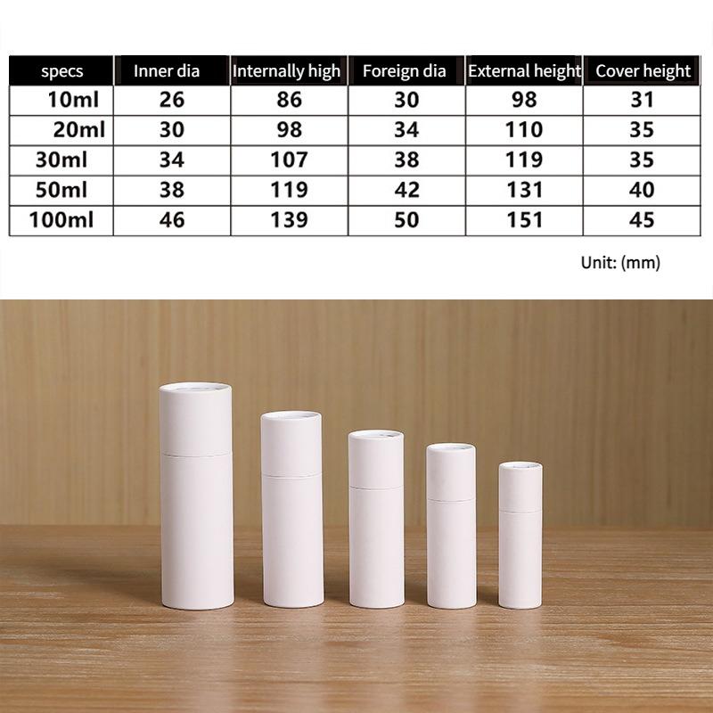 

Essential Oil Bottle Collision Prevention Paper Tube Packaging Box Perfume Lipstick Cosmetics Kraft Paper Gift Box Sturdy and Durable Rotundity Boxes 5ml or 10ml 20pcs белый