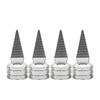 4pcs Universal Car Modification Sharp Pointed Valve Aluminium Alloy Modified Screw On Valve Cap