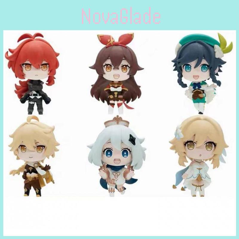 Cute And Funny Genshin Impact Figure Pvc Set Of 6pcs Anime Action Figures For Decoration