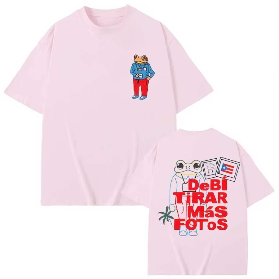 Bad Bunny Tag T-shirt For Men Women Debi Tirar Mas Fotos DTMF TOUR Cotton T Shirts Oversized Short Sleeve Casual Clothing