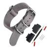 Replacement Nylon Canvas Watch Band for Casio Series [SQHYWJ] G-SHOCK GA-110 (Silver Buckle, Gray)