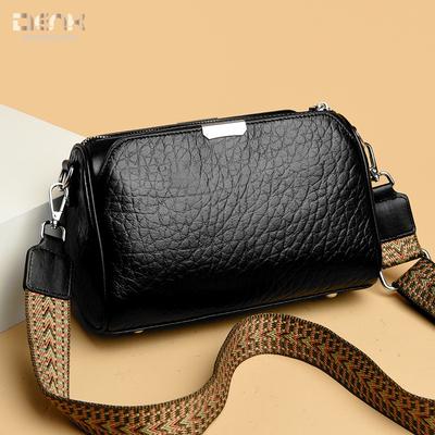 Leather Women's Bags New Trendy Fashion Casual Large Capacity Shoulder First Layer Cowhide Messenger Bag
