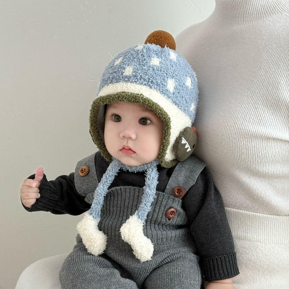 Winddichte Kinder-Beanie-Mütze Korallenfleece Säuglings-Kleinkind-Mütze Hübsliche Baby-Ohrenschutzmütze Outdoor