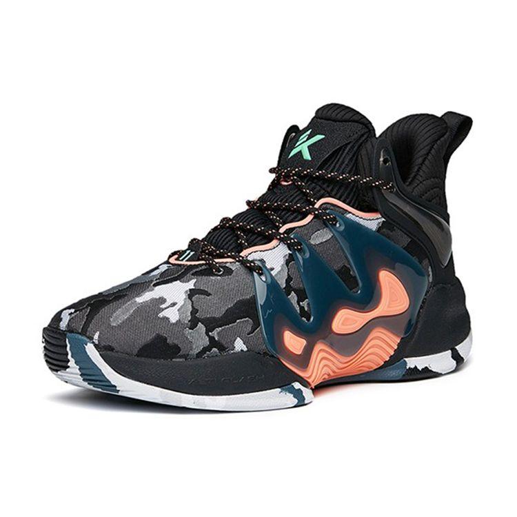 Anta Jianshan 1 Wear-Resistant Non-Slip Mid-Top Basketball Shoes Men Sneakers Black White Gray 112141609-1