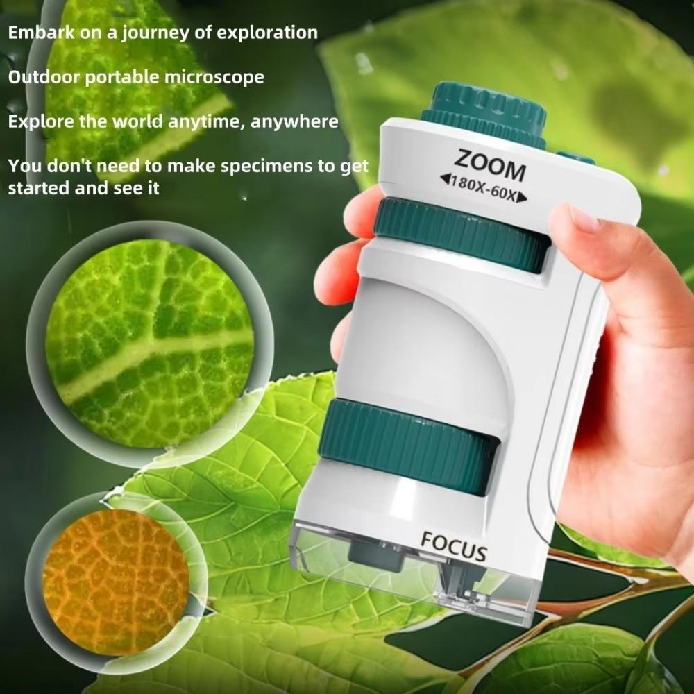 Kids Science Toy Portable Microscope with LED Light Little Scientist Microscope