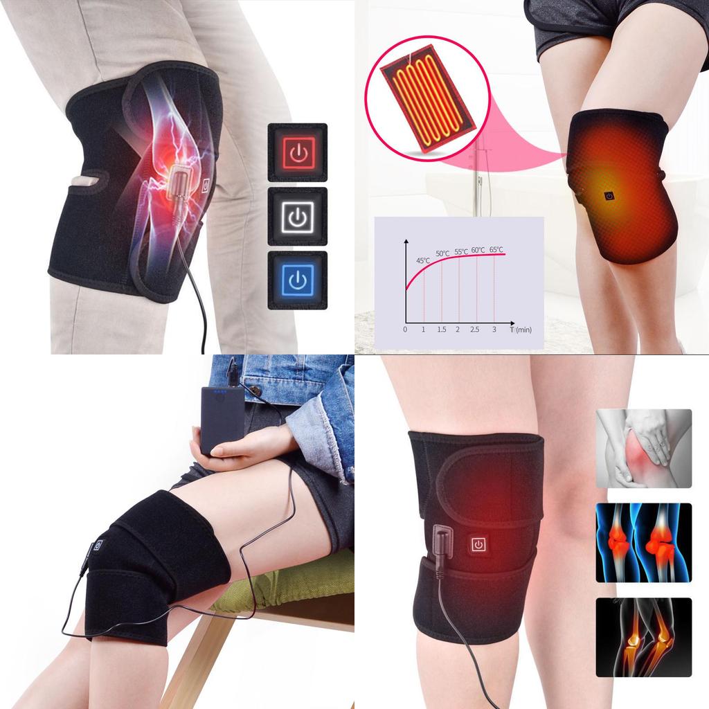 Portable Electric Knee Heating Wrap Brace With Fastheating Technology And Cold Compression Option For Arthritis And Muscle Soreness