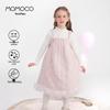 MOMOCO Girls' 2025 Autumn/Winter Vest Dress Two-Piece Set