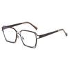 New Hollow-Out Oversized Sunglasses: Iridescent Two-Tone Rectangular Frame, Retro-Chic for All Outfits
