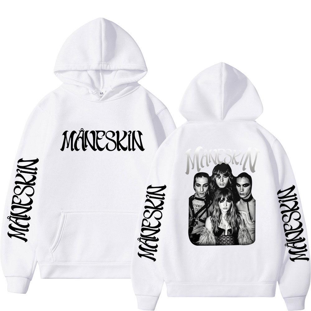 Italian Rock Band Maneskin World Tour Hoodie Fashion Retro Men Women Fleece Long Sleeve Oversized Casual Hoodies